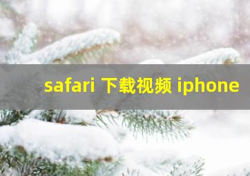 safari 下载视频 iphone